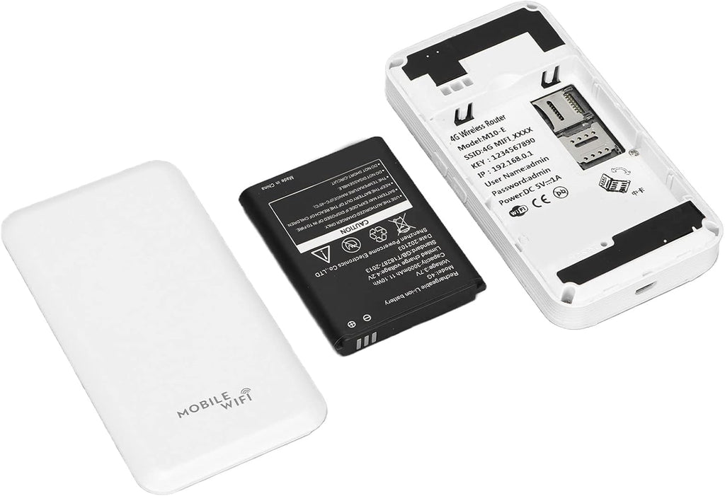 Full view of the connectivity kit including the portable smart router hardware, its internal rechargeable battery, and the USB fast charging connection cable