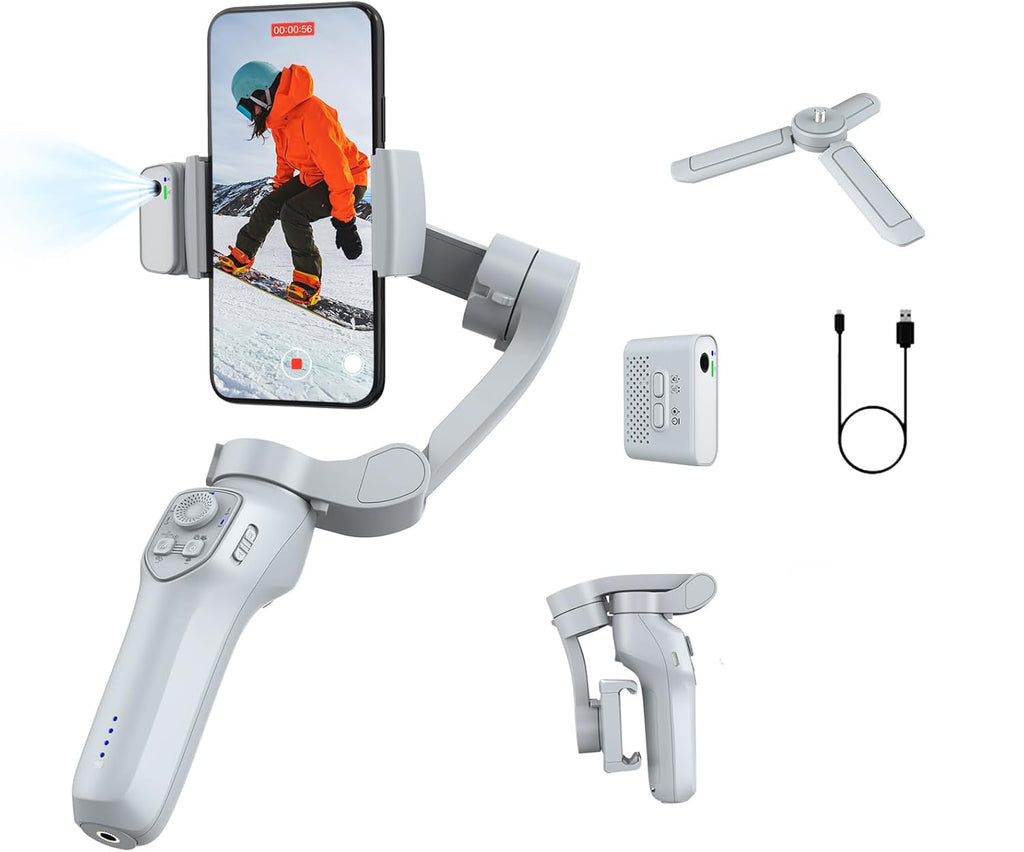 L7C Pro 3 axis gimbal stabilizer with smart artificial intelligence tracking in black color - SANTI ESHOP Kralendijk, Bonaire