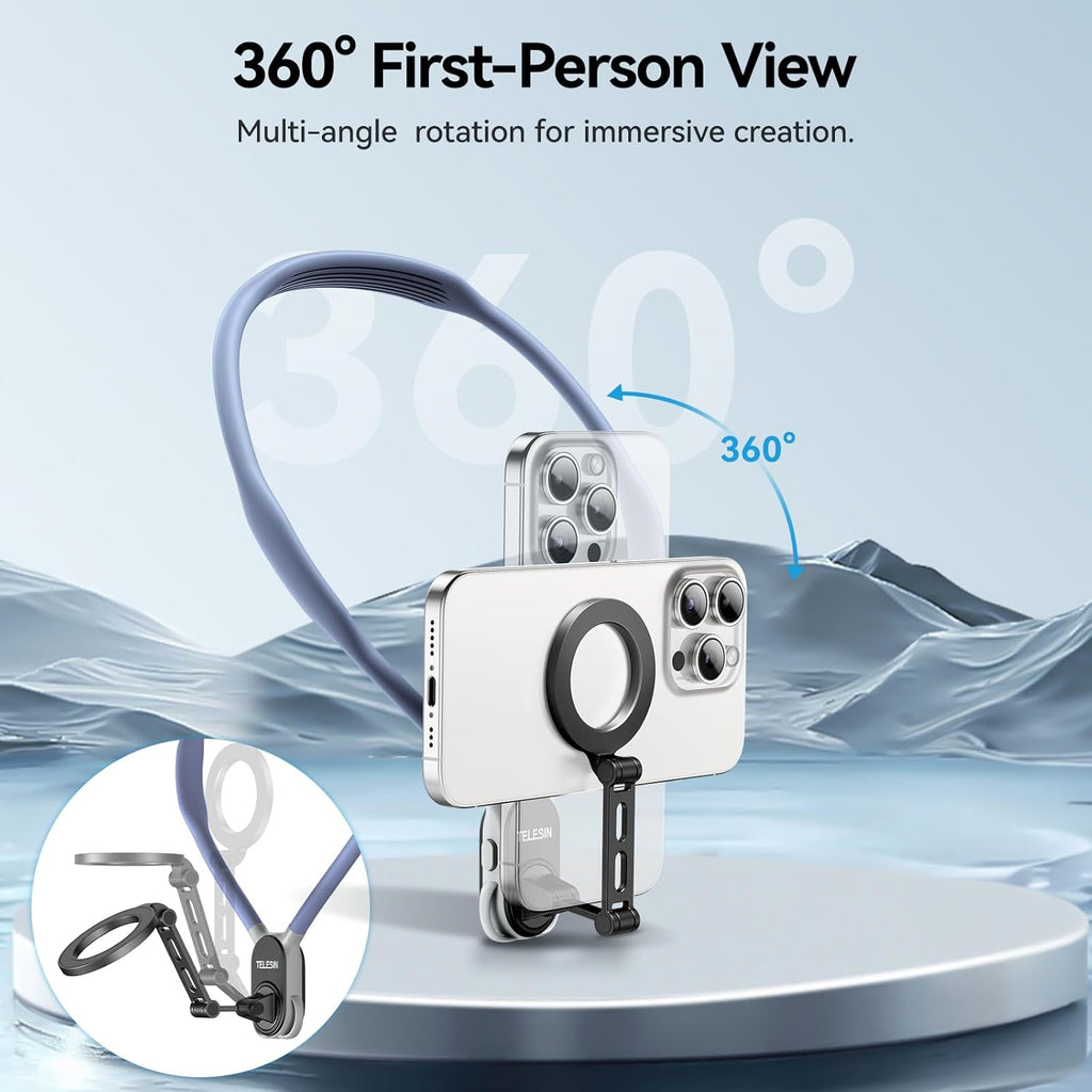 Illustration of quick rotation between portrait and landscape screen modes on the 360 degree magnetic mount