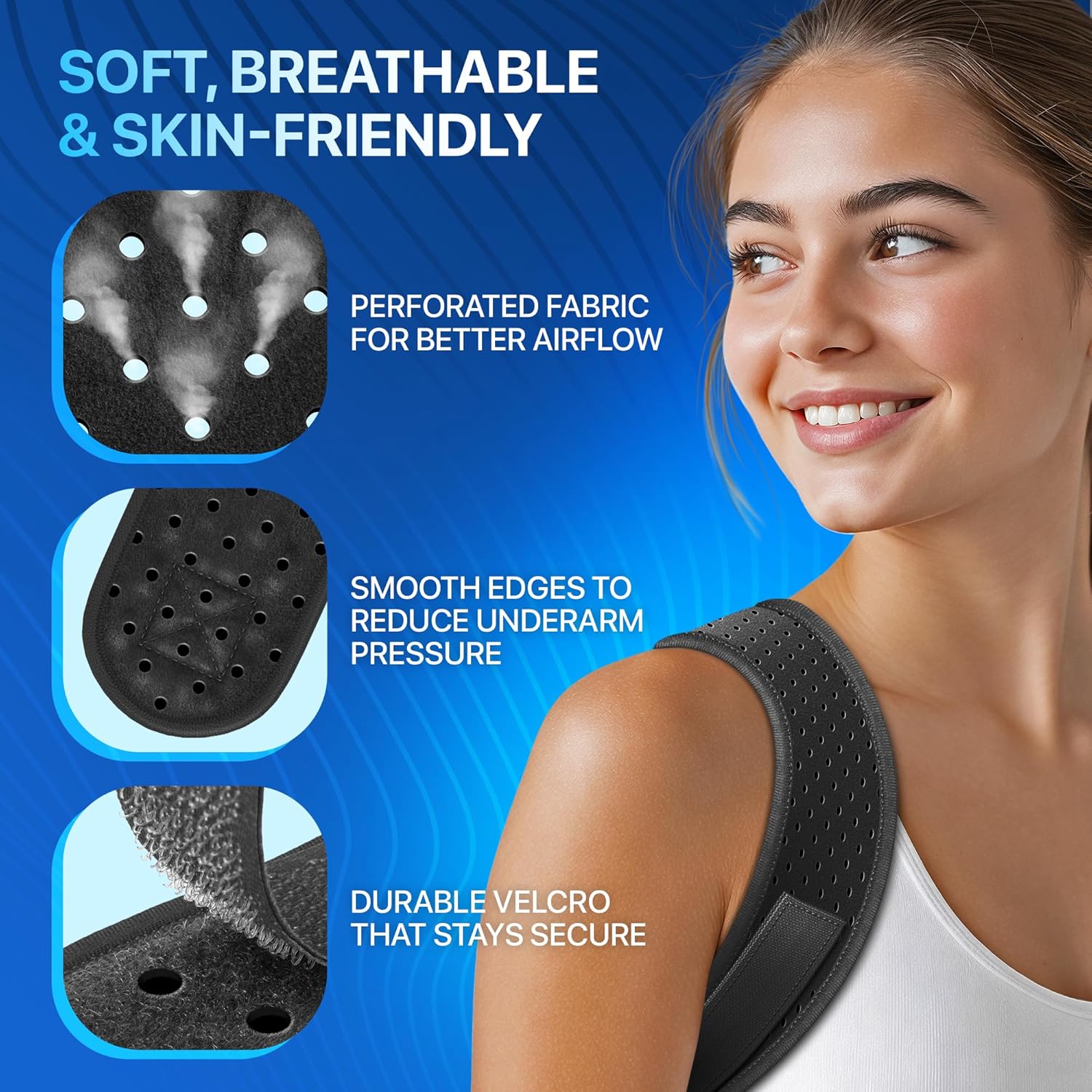 Spine alignment and structural support posture corrector diagram