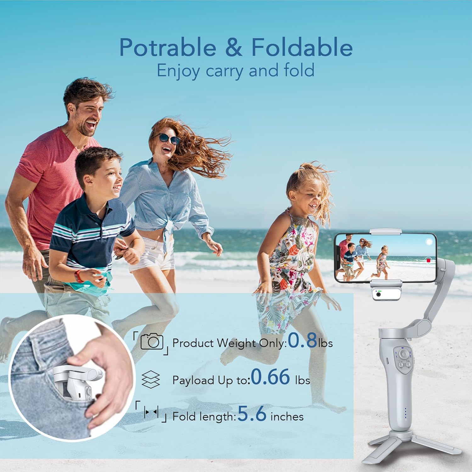 L7C Pro Stabilizer Gimbal | 3-Axis with AI Tracking