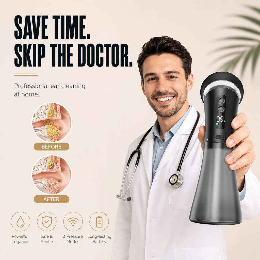 Powered ear wax remover
