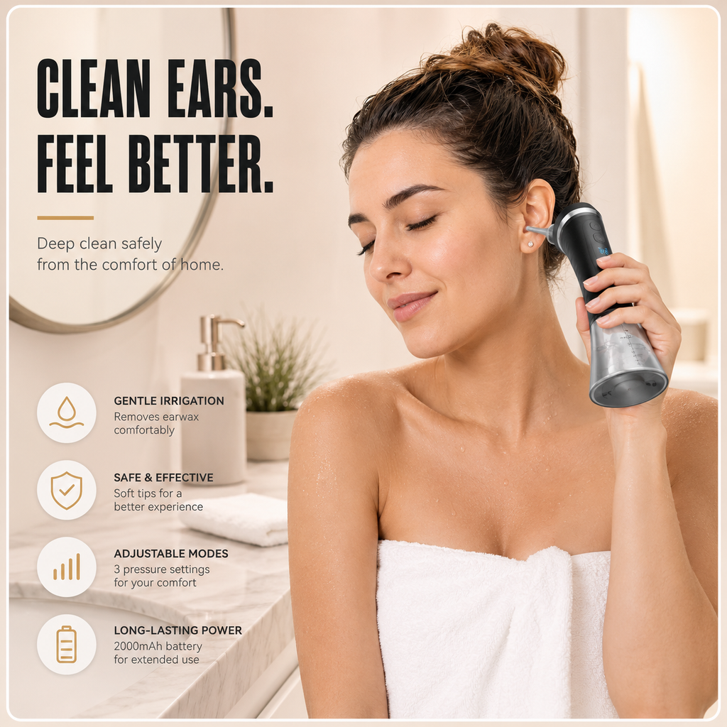 Powered ear wax remover