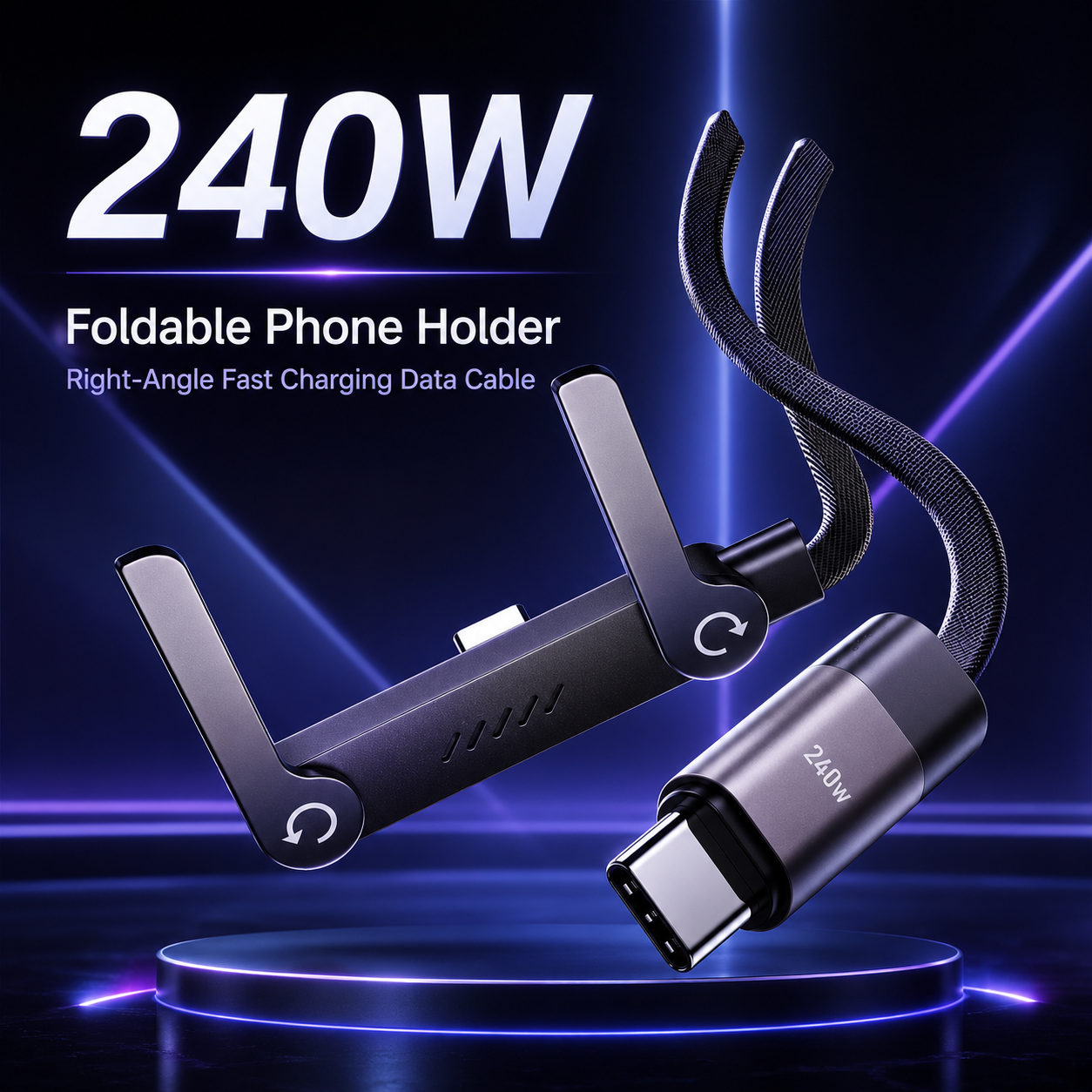 2-in-1 Foldable Stand Cable