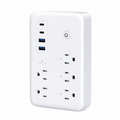 10-in-1 Wi-Fi smart power strip showing its indicator lights and active USB ports from-Santi Eshop Kralendijk, Bonaire