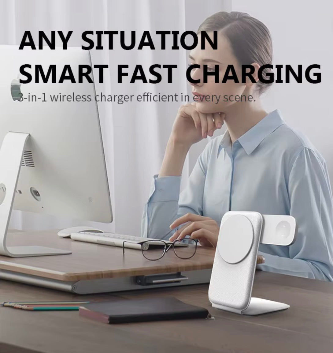 3-in-1 Portable Charger for Iphone Fold Charge