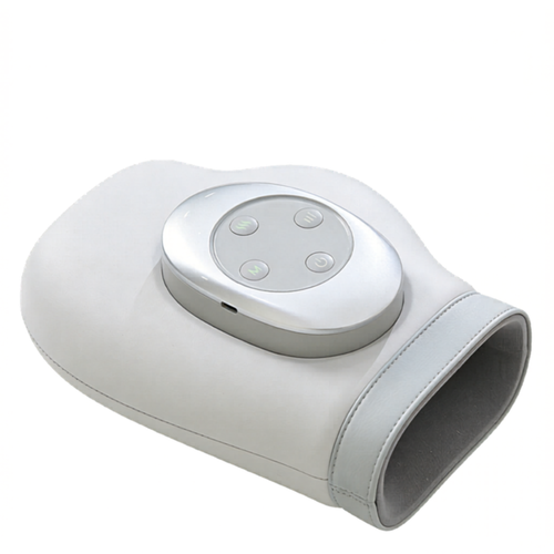 Electric hand massager with air compression and soothing heat in white color - SANTI ESHOP Bonaire
